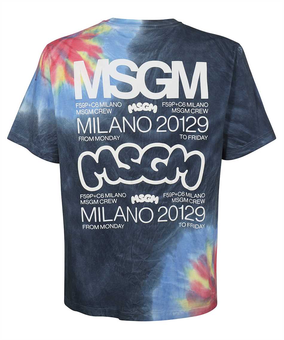 MSGM Cotton T-shirt Blauw