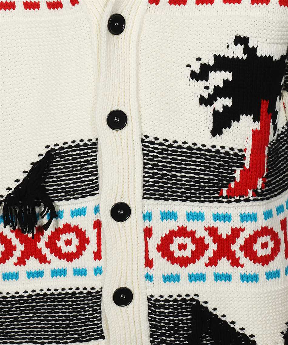 MSGM Cotton fringed cardigan Neutraal