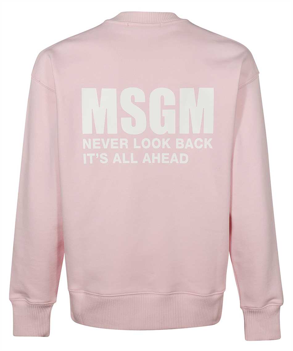 MSGM Logo detail cotton sweatshirt Roze