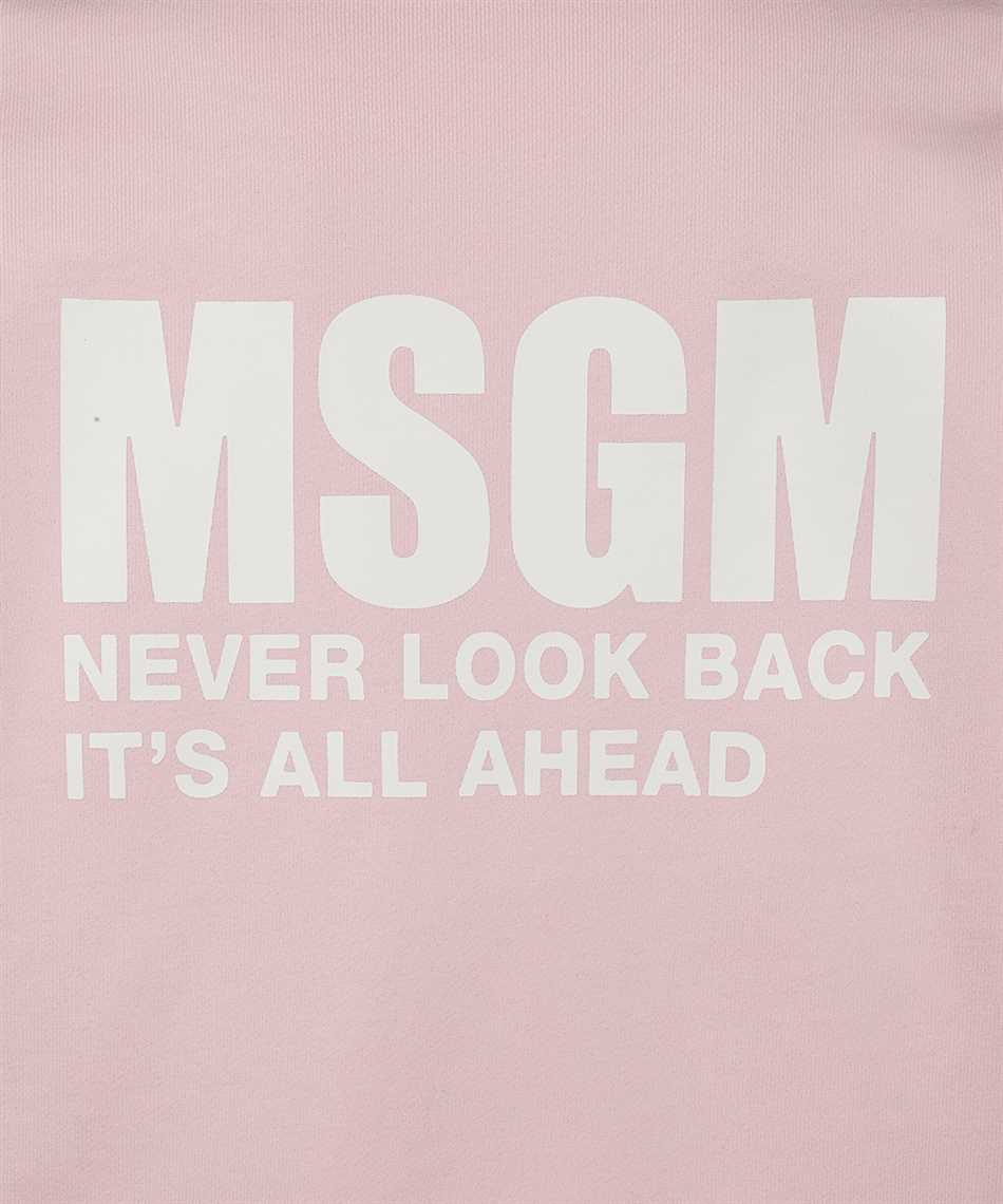 MSGM Logo detail cotton sweatshirt Roze