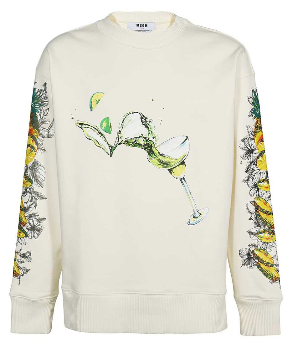 MSGM Printed cotton sweatshirt Neutraal