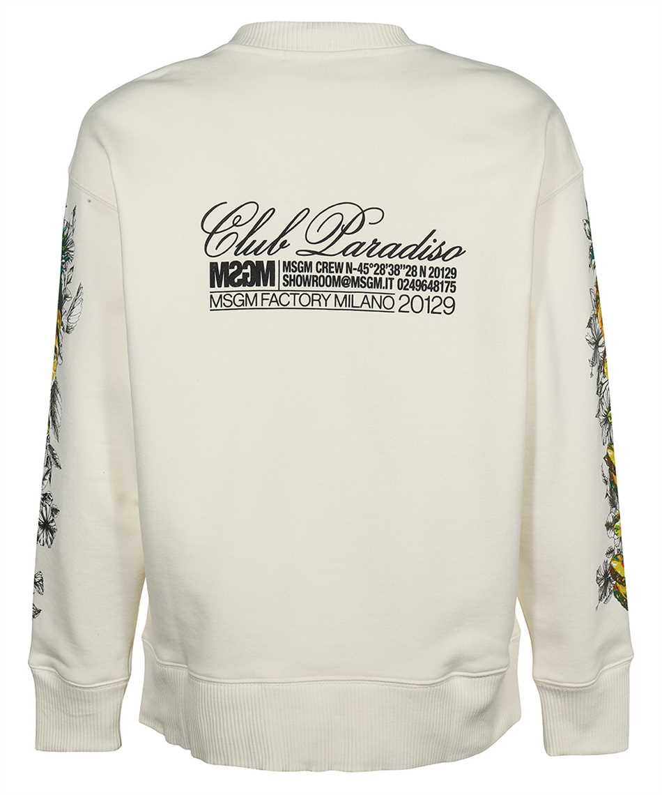 MSGM Printed cotton sweatshirt Neutraal