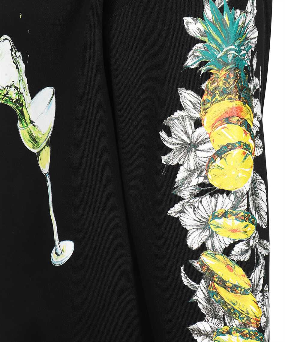 MSGM Printed cotton sweatshirt Zwart