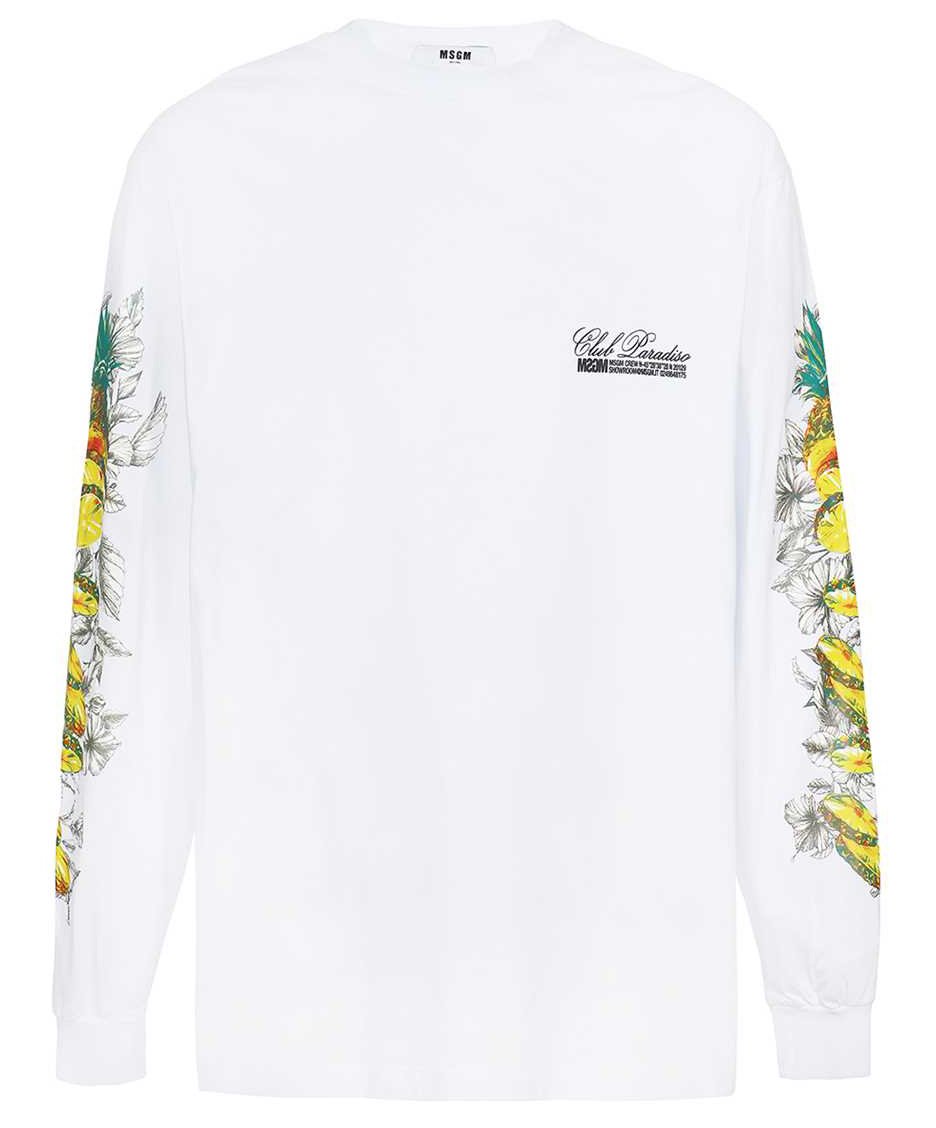 MSGM Long sleeve cotton t-shirt Wit