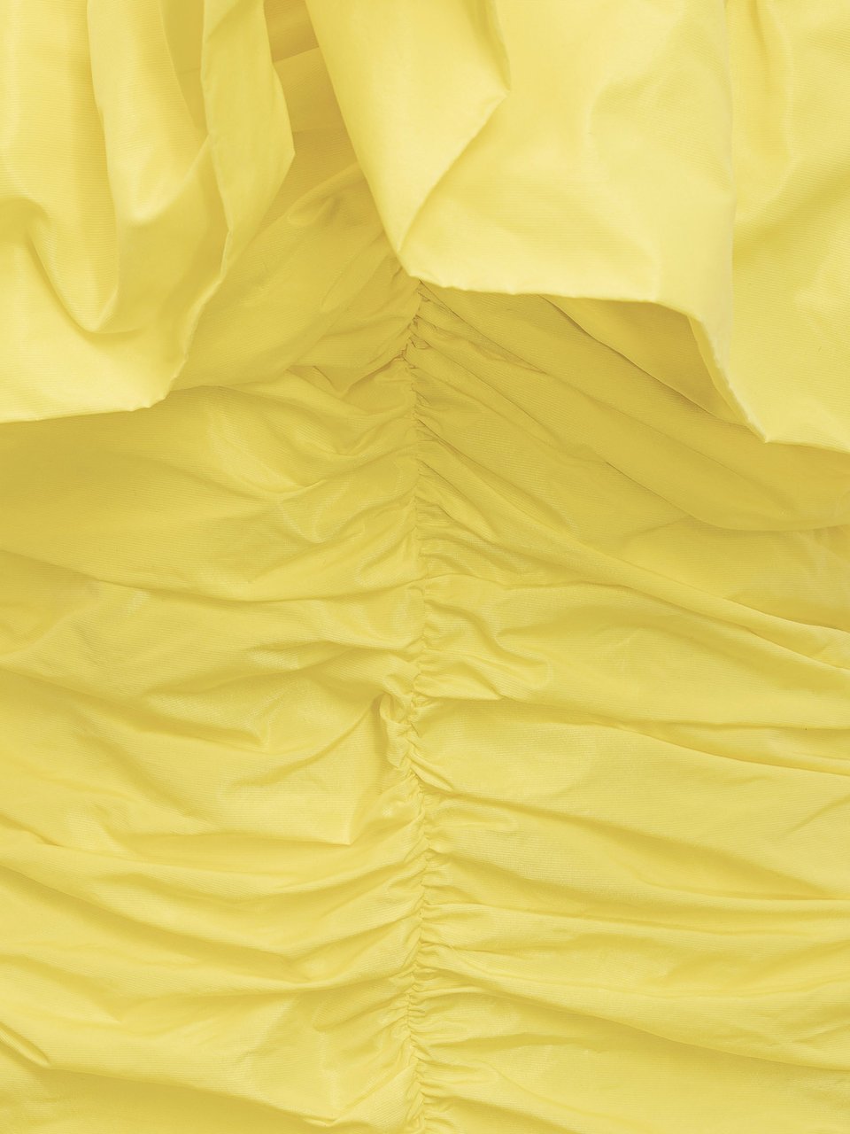 MSGM Abito Tubino Mini in Taffetà Geel