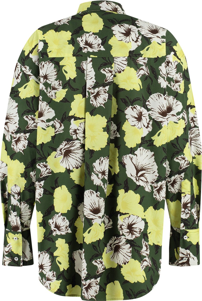 MSGM Printed cotton shirt Groen