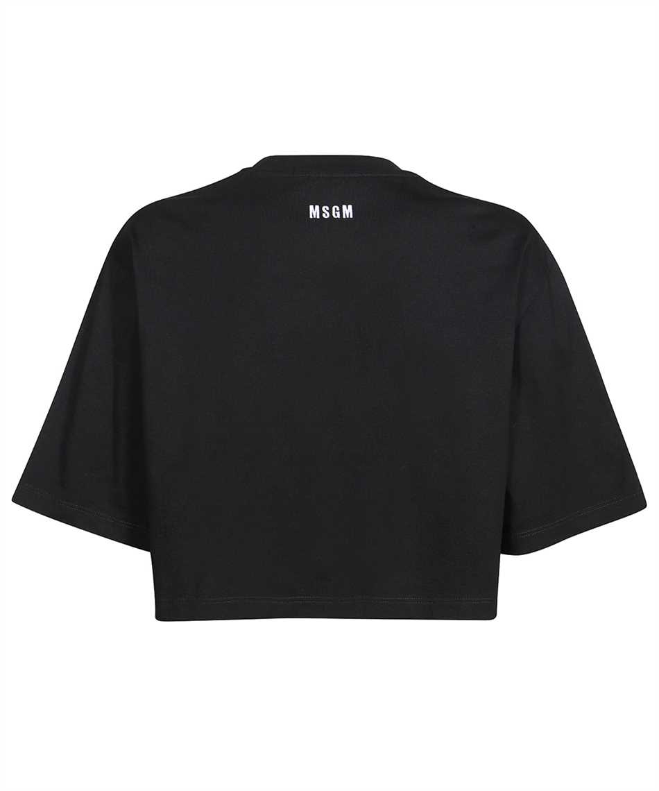 MSGM Cotton crop top Zwart