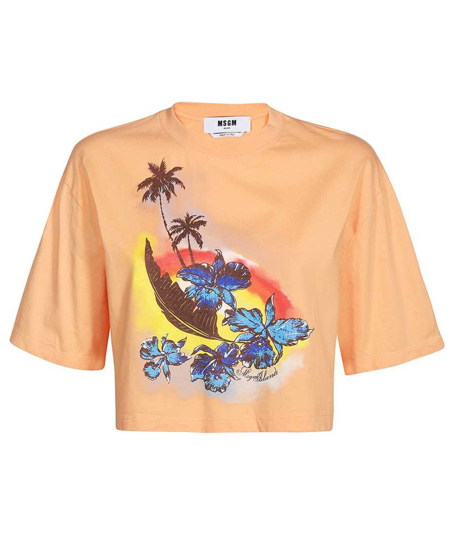MSGM Cotton crop top Oranje