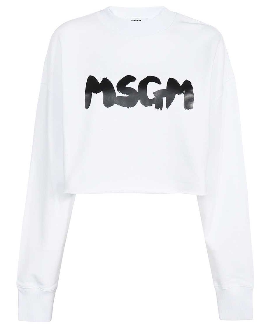 MSGM Cotton crew-neck sweatshirt Wit