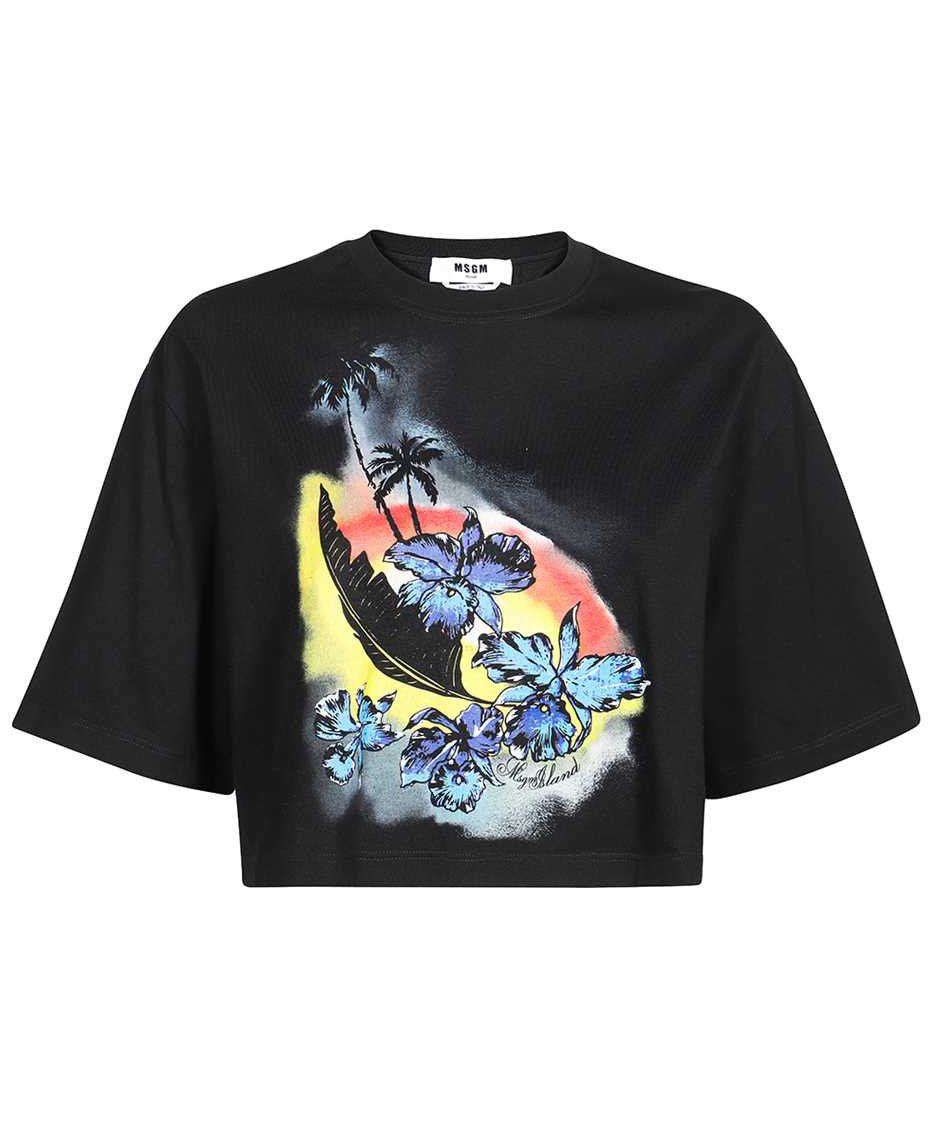 MSGM Cotton crop top Zwart