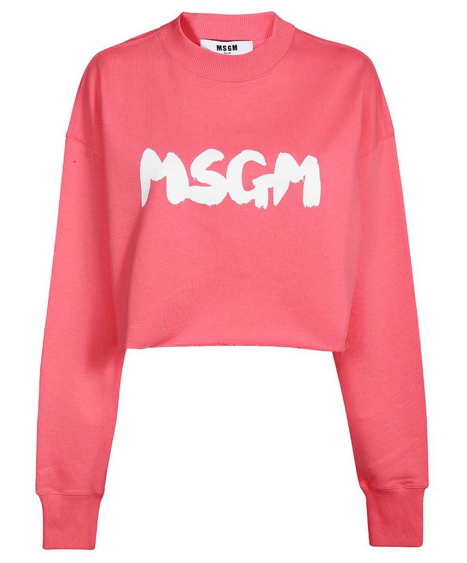 MSGM Cotton crew-neck sweatshirt Roze