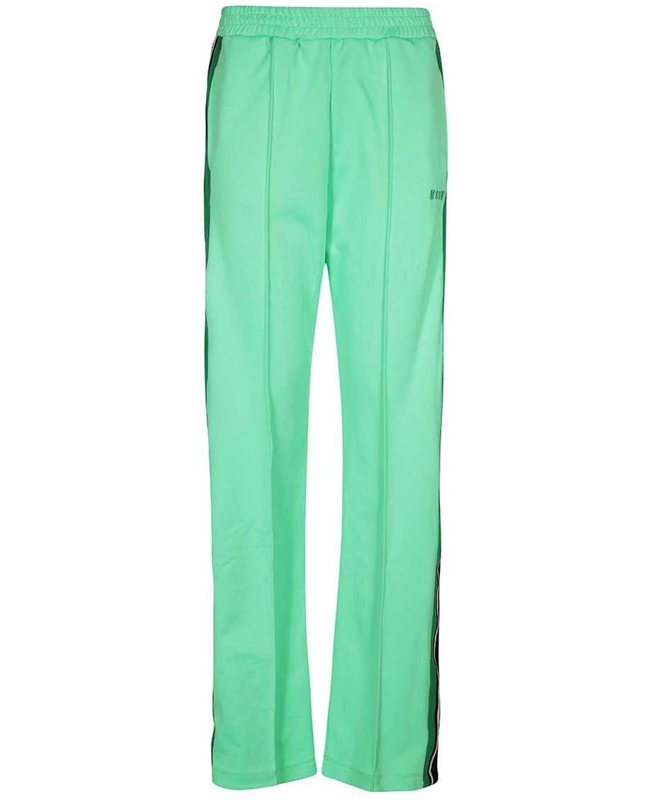 MSGM Track-pants with decorative stripes Groen