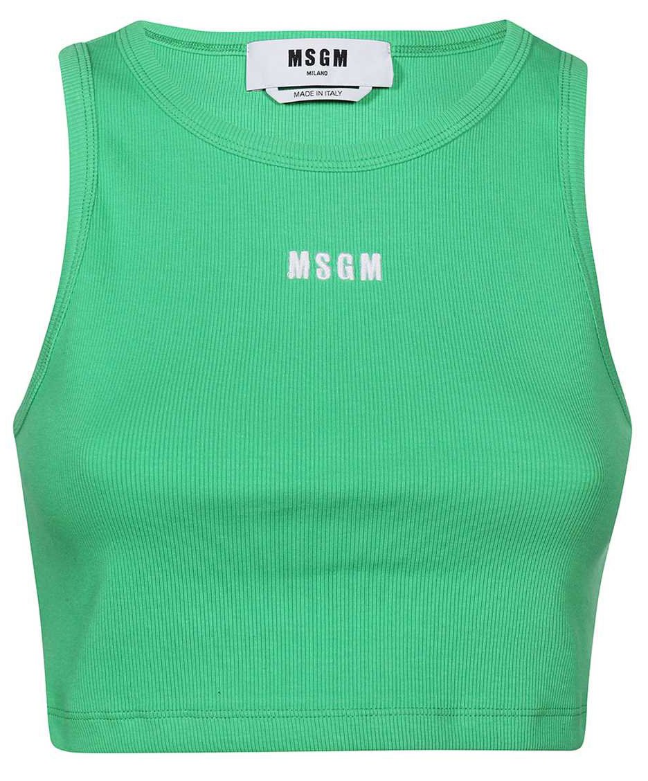 MSGM Ribbed tank top Groen
