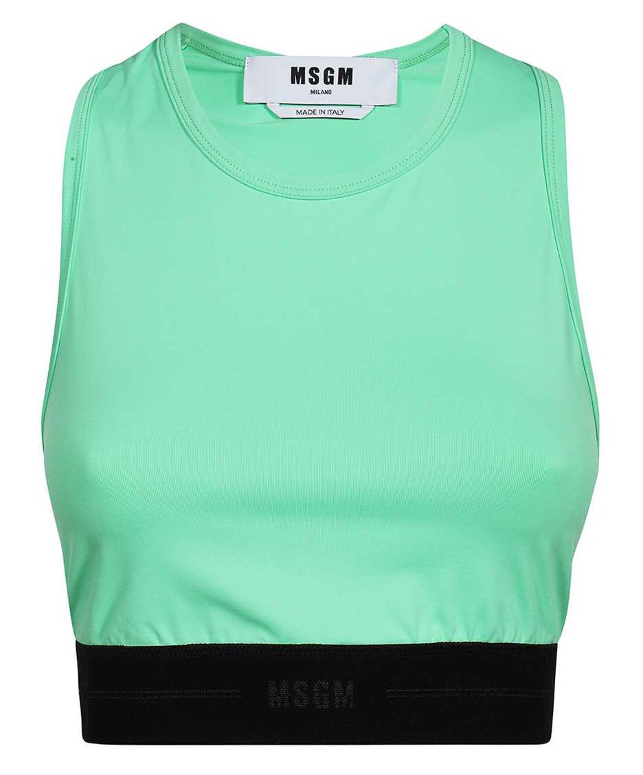 MSGM Logo sporty tank-top Groen