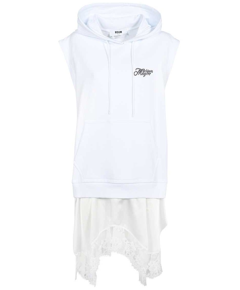 MSGM Cotton sweatdress Wit
