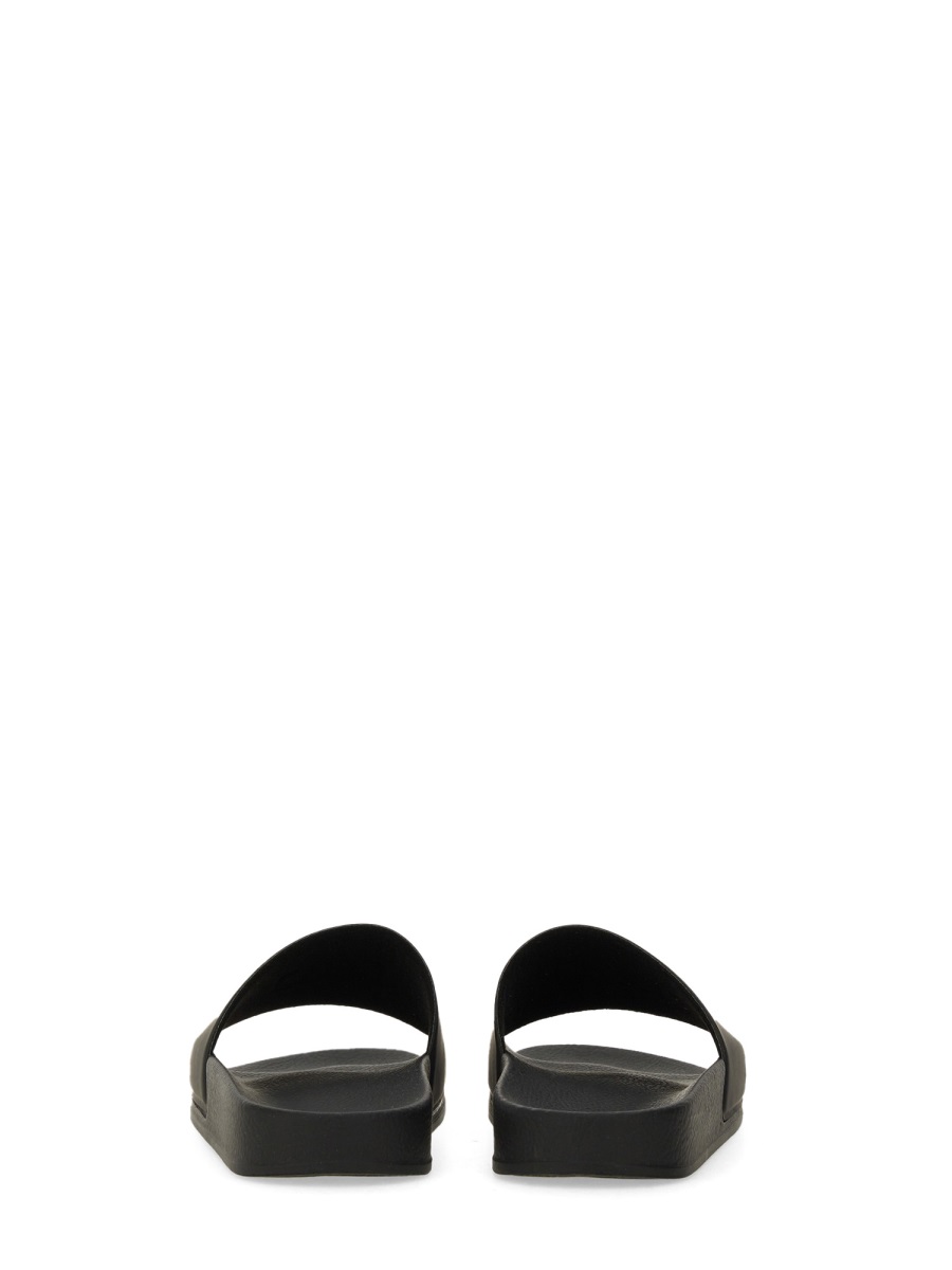MSGM SLIDE SANDAL WITH LOGO Zwart
