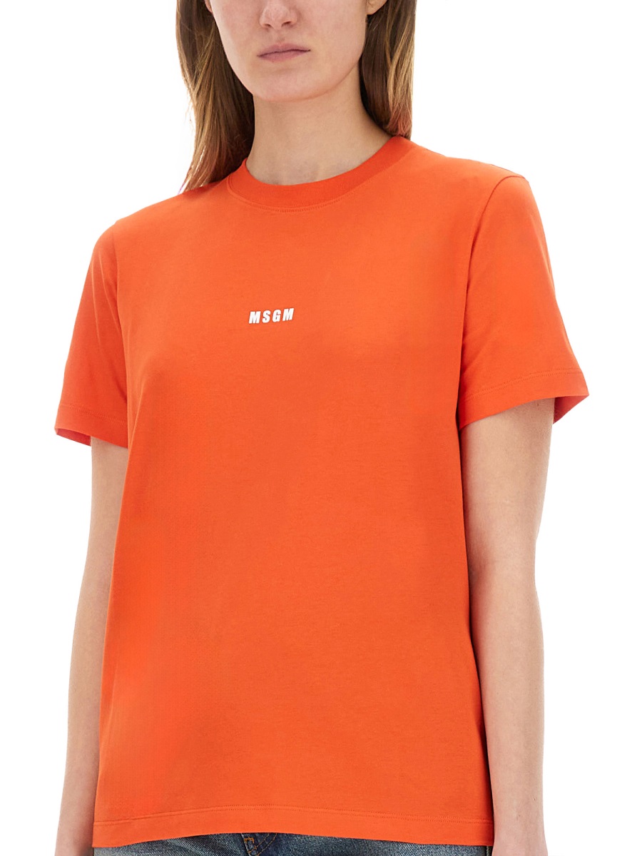 MSGM T-SHIRT WITH LOGO Rood