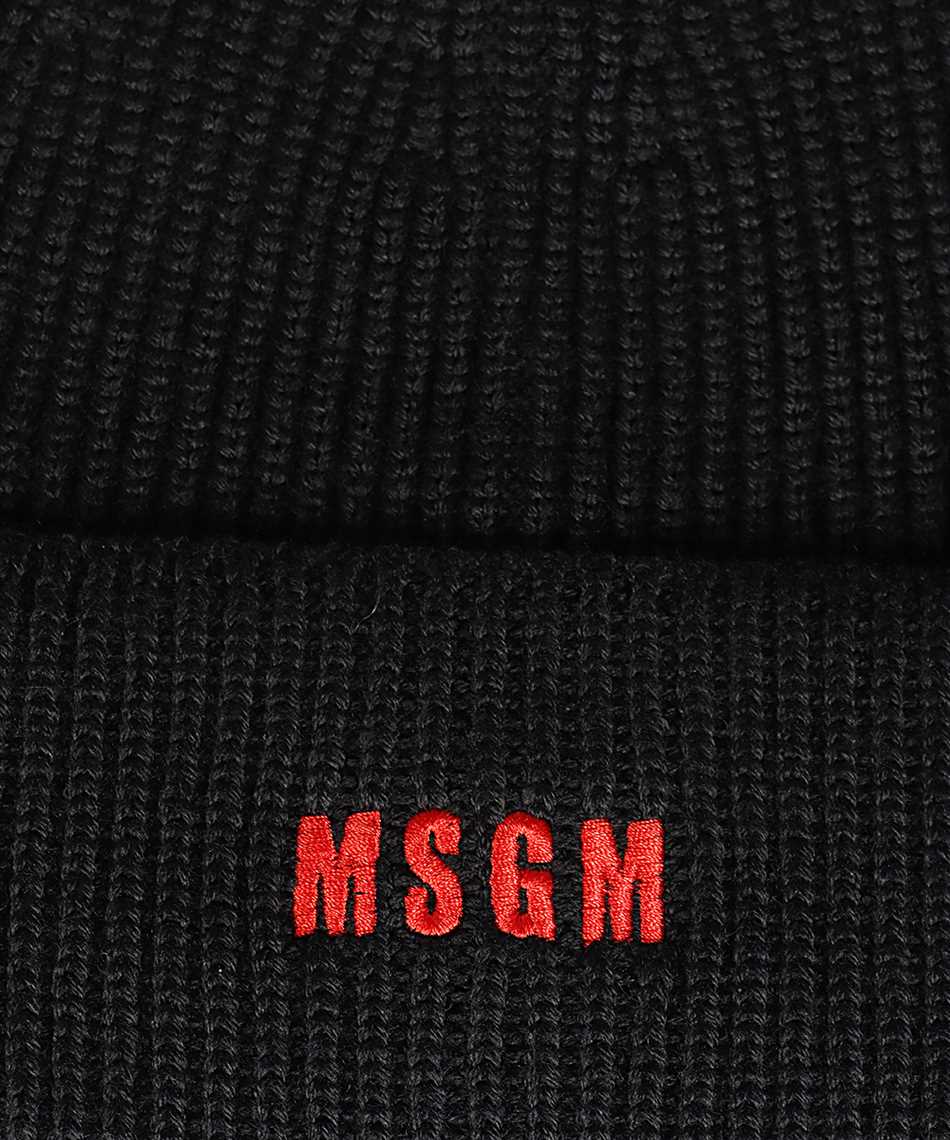 MSGM Ribbed knit beanie Zwart