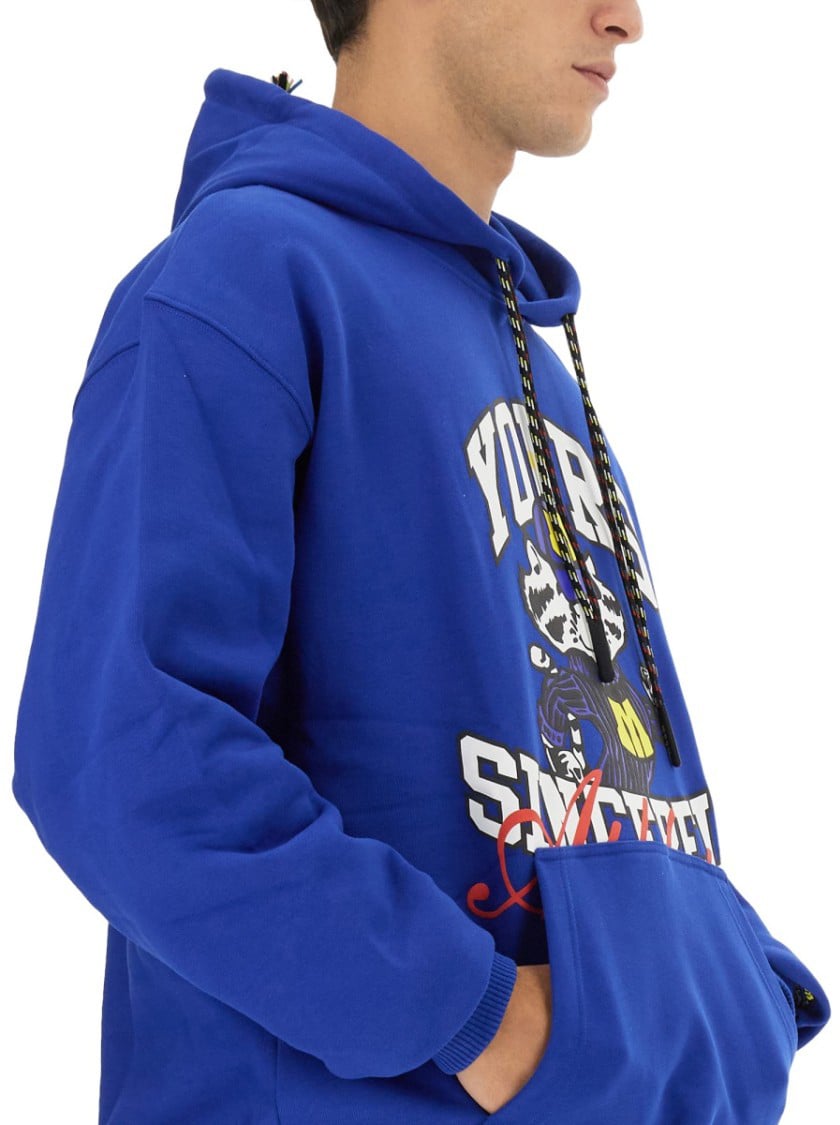 MSGM Graphic Logo Sweatshirt Blauw