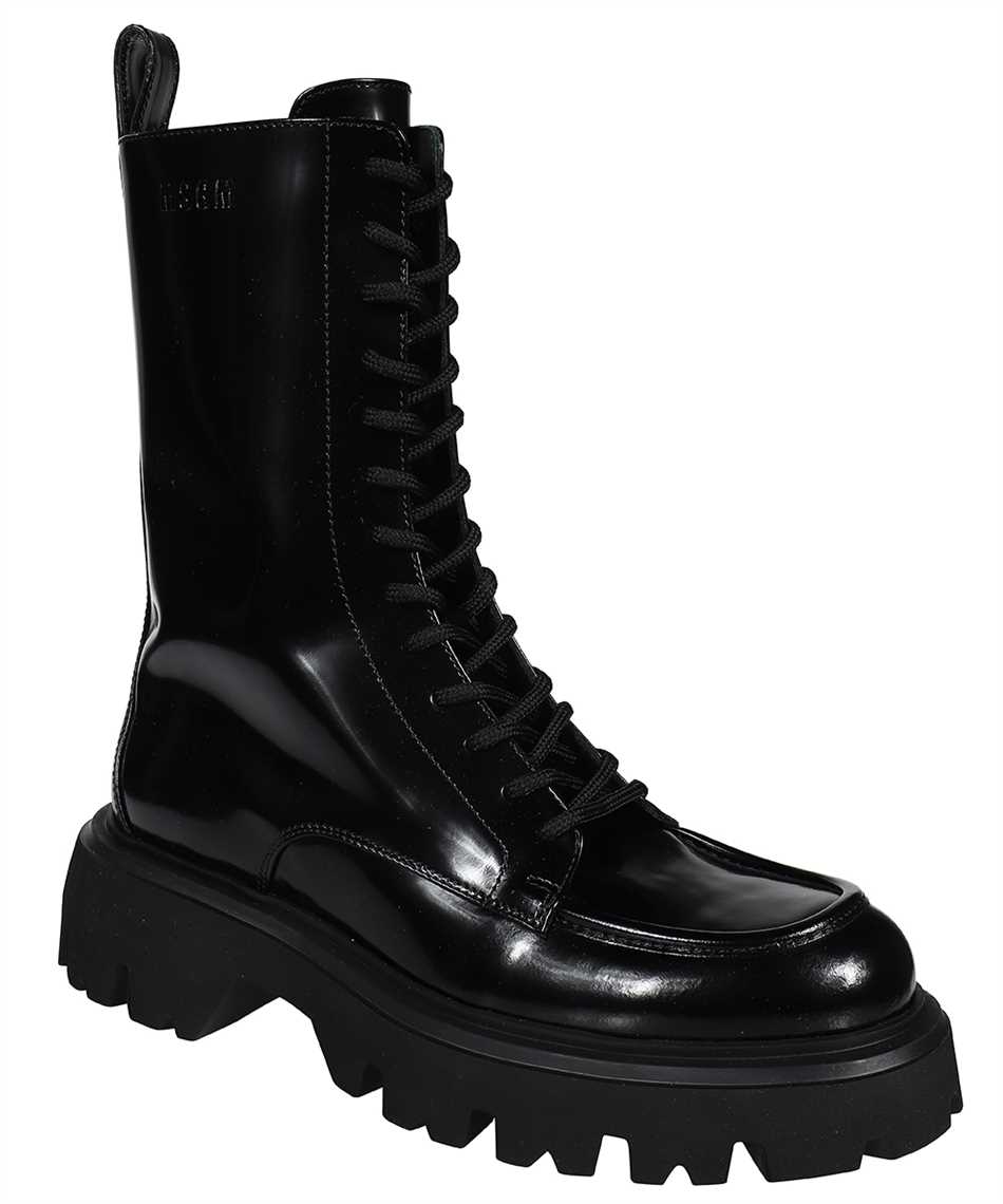 MSGM Leather boots Zwart