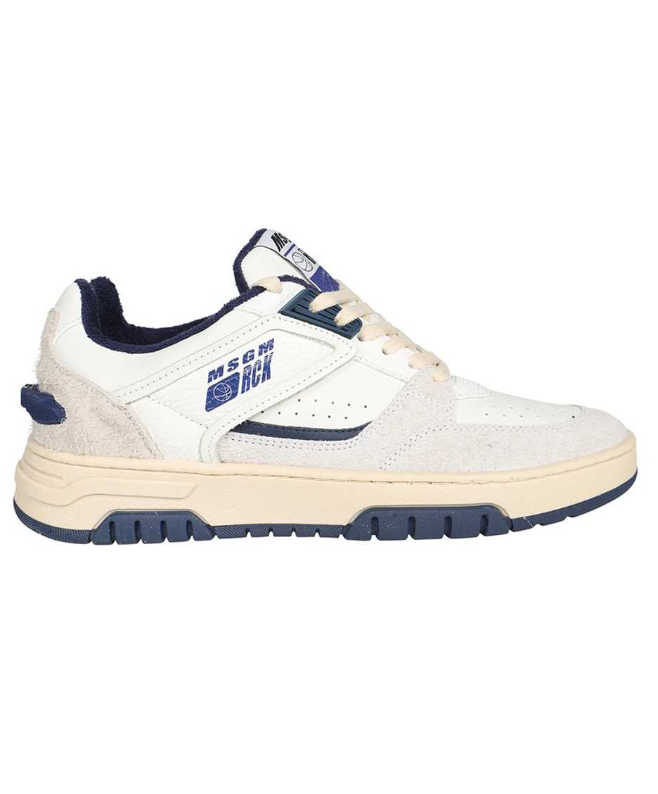 MSGM Logo detail leather sneakers Wit