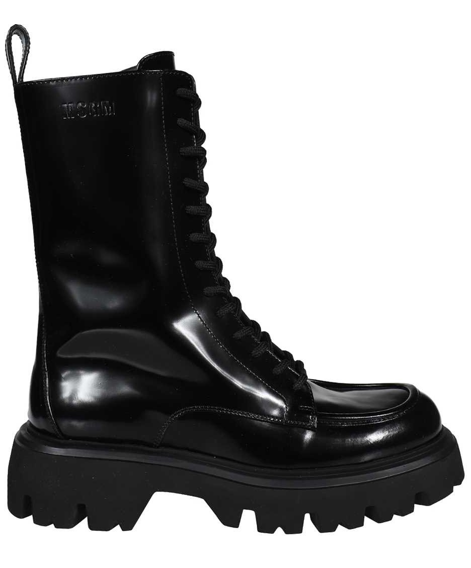 MSGM Leather boots Zwart
