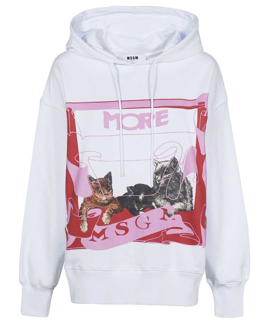 MSGM Cotton hoodie Wit