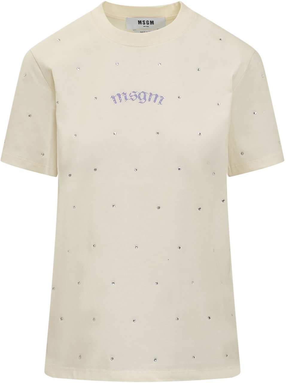 MSGM T-shirt con Logo Beige