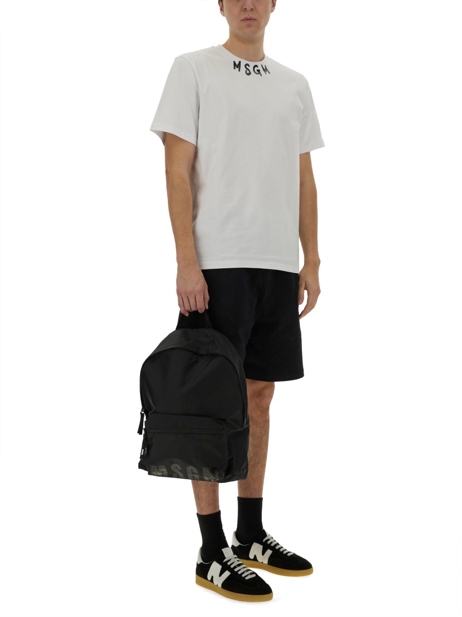 MSGM SHORTS WITH MICRO LOGO Zwart