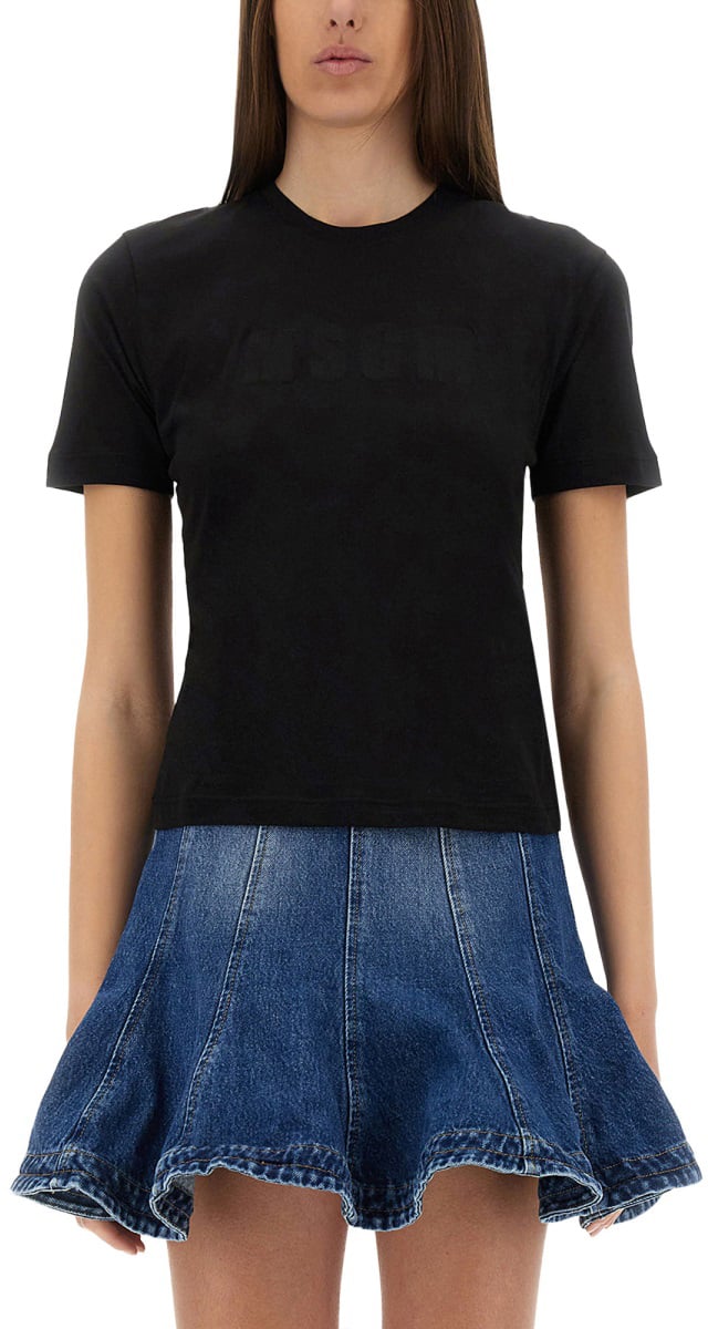 MSGM SLIM FIT T-SHIRT Zwart