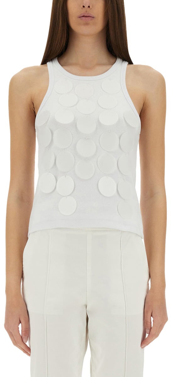 MSGM COTTON TOPS. Wit