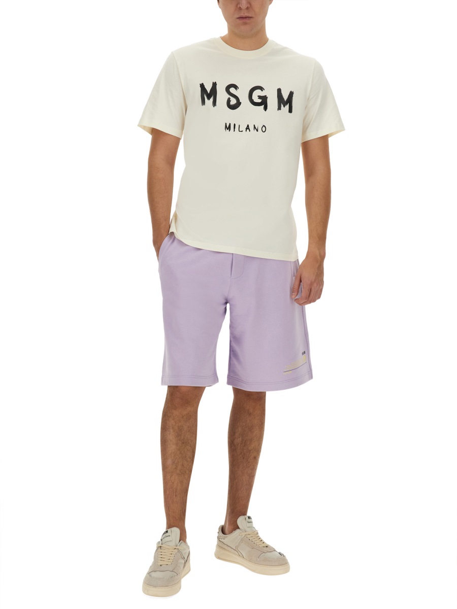 MSGM COTTON T-SHIRT Wit