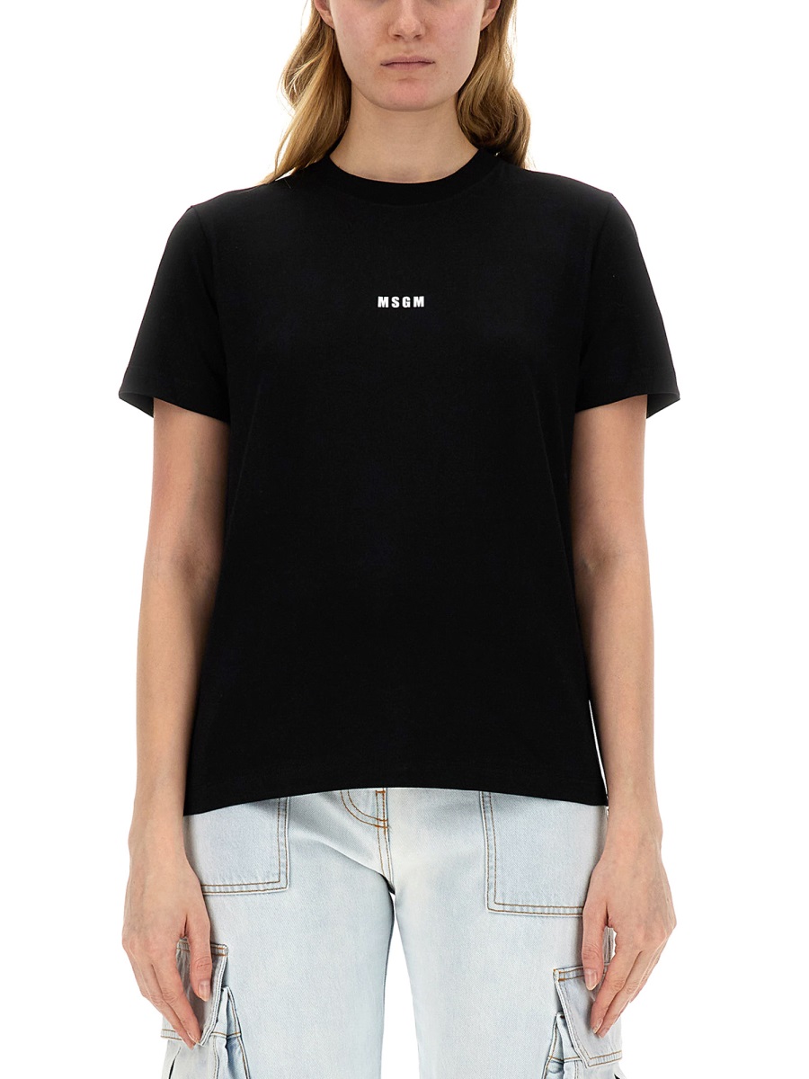 MSGM MICRO LOGO T-SHIRT Zwart