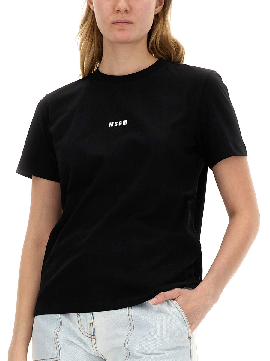 MSGM MICRO LOGO T-SHIRT Zwart