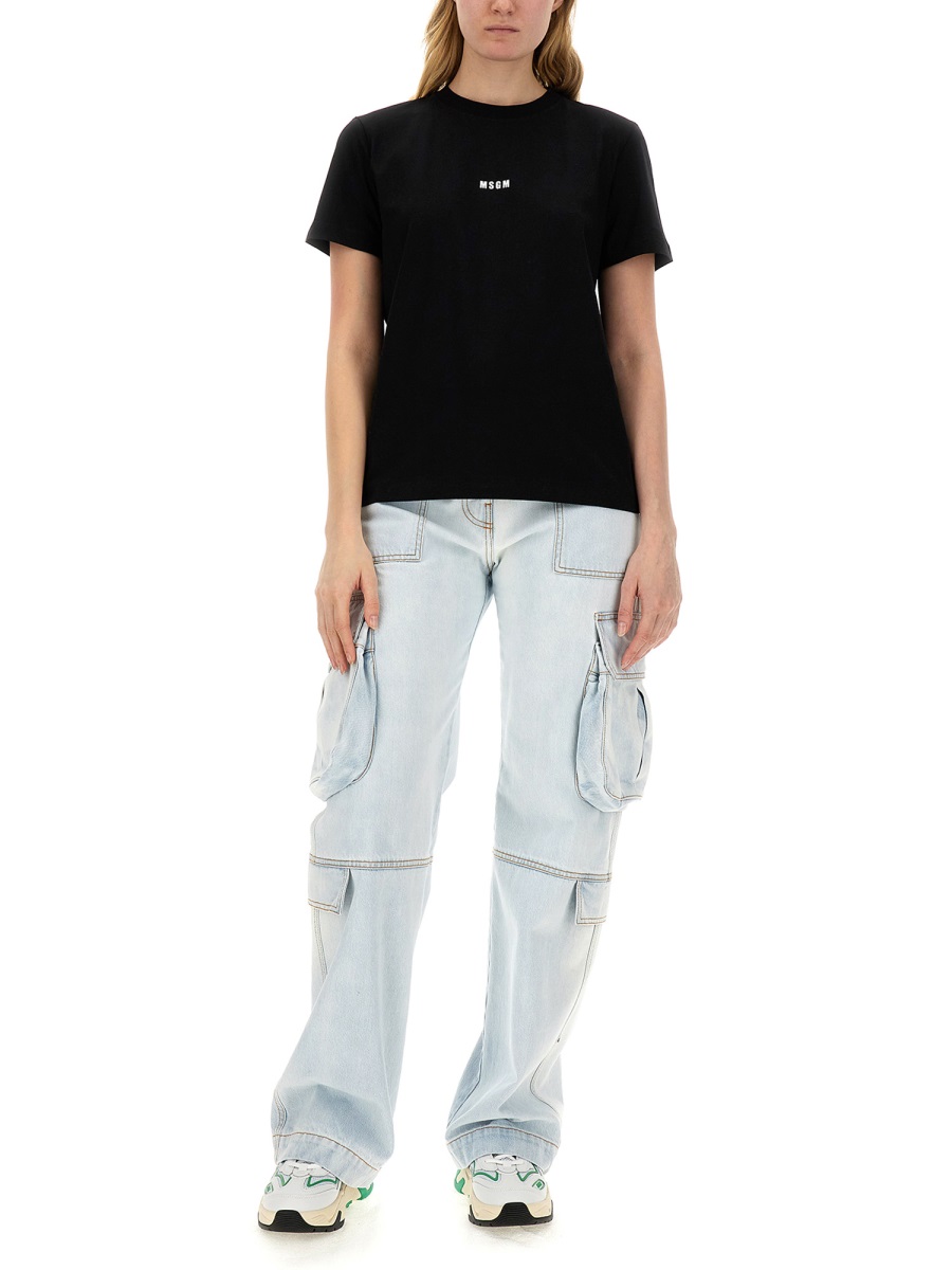 MSGM MICRO LOGO T-SHIRT Zwart