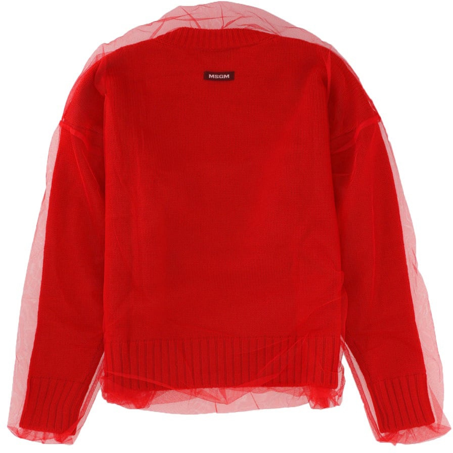 MSGM MERINO WOOL SWEATER Rood