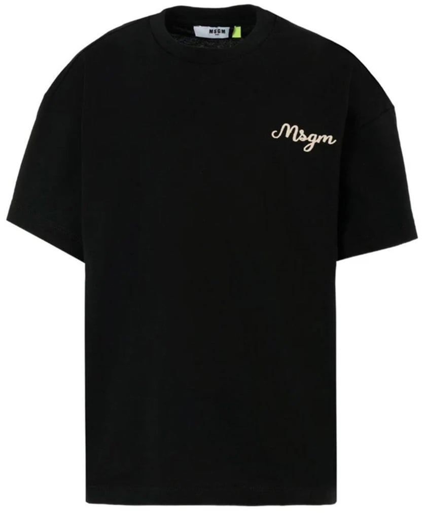MSGM T-SHIRT WITH LOGO Zwart