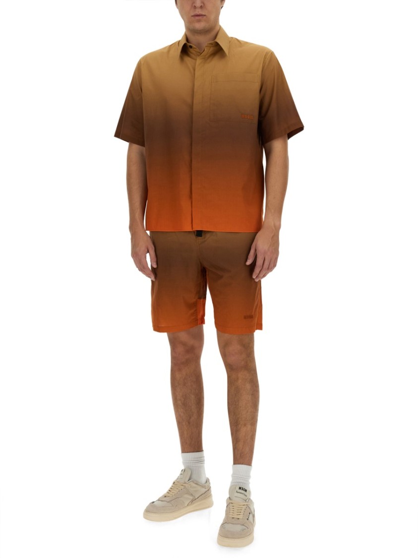 MSGM Cotton Bermuda Shorts Divers