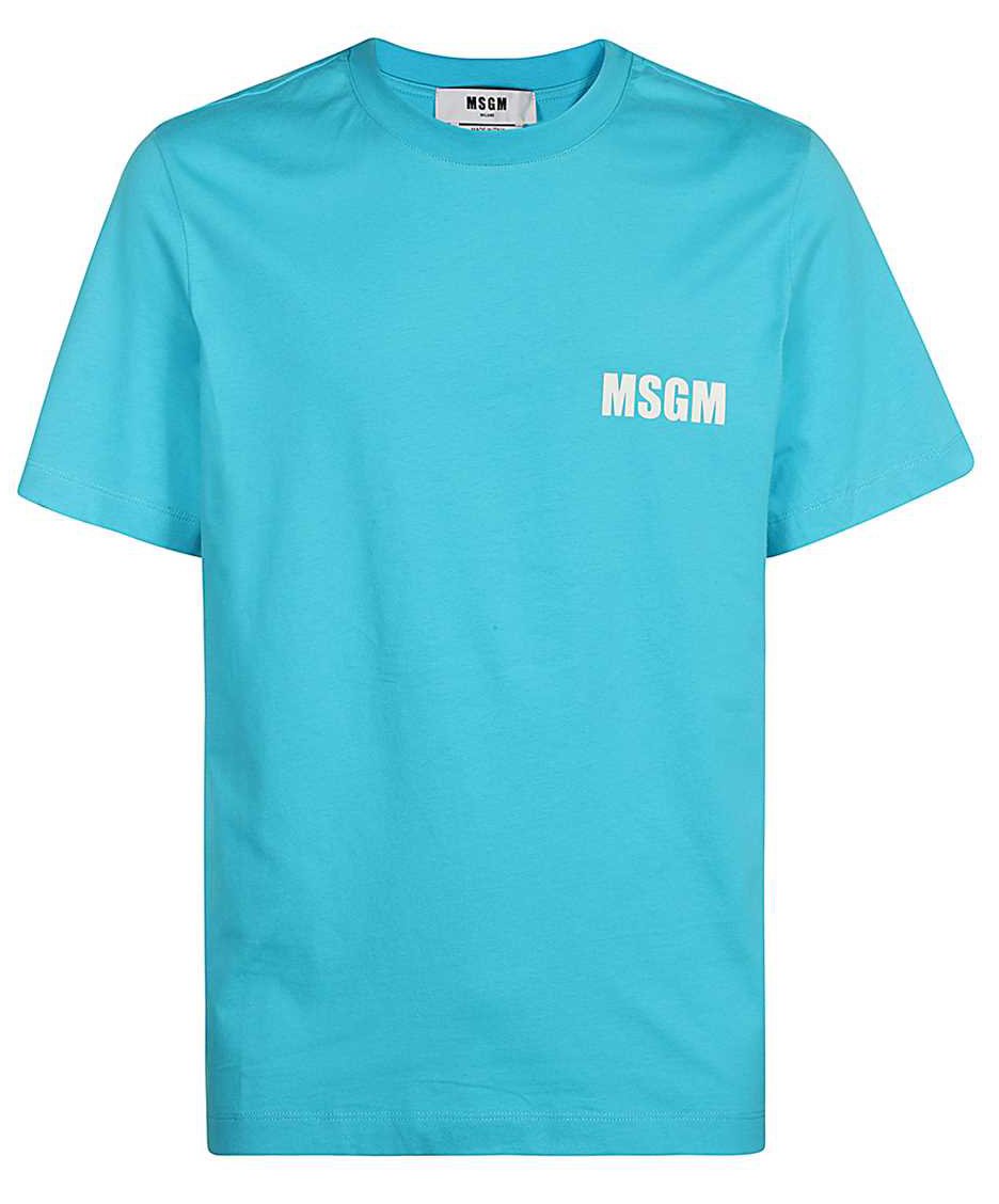 MSGM Cotton T-shirt Lichtblauw