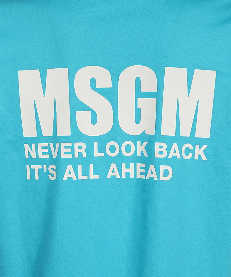 MSGM Cotton T-shirt Lichtblauw