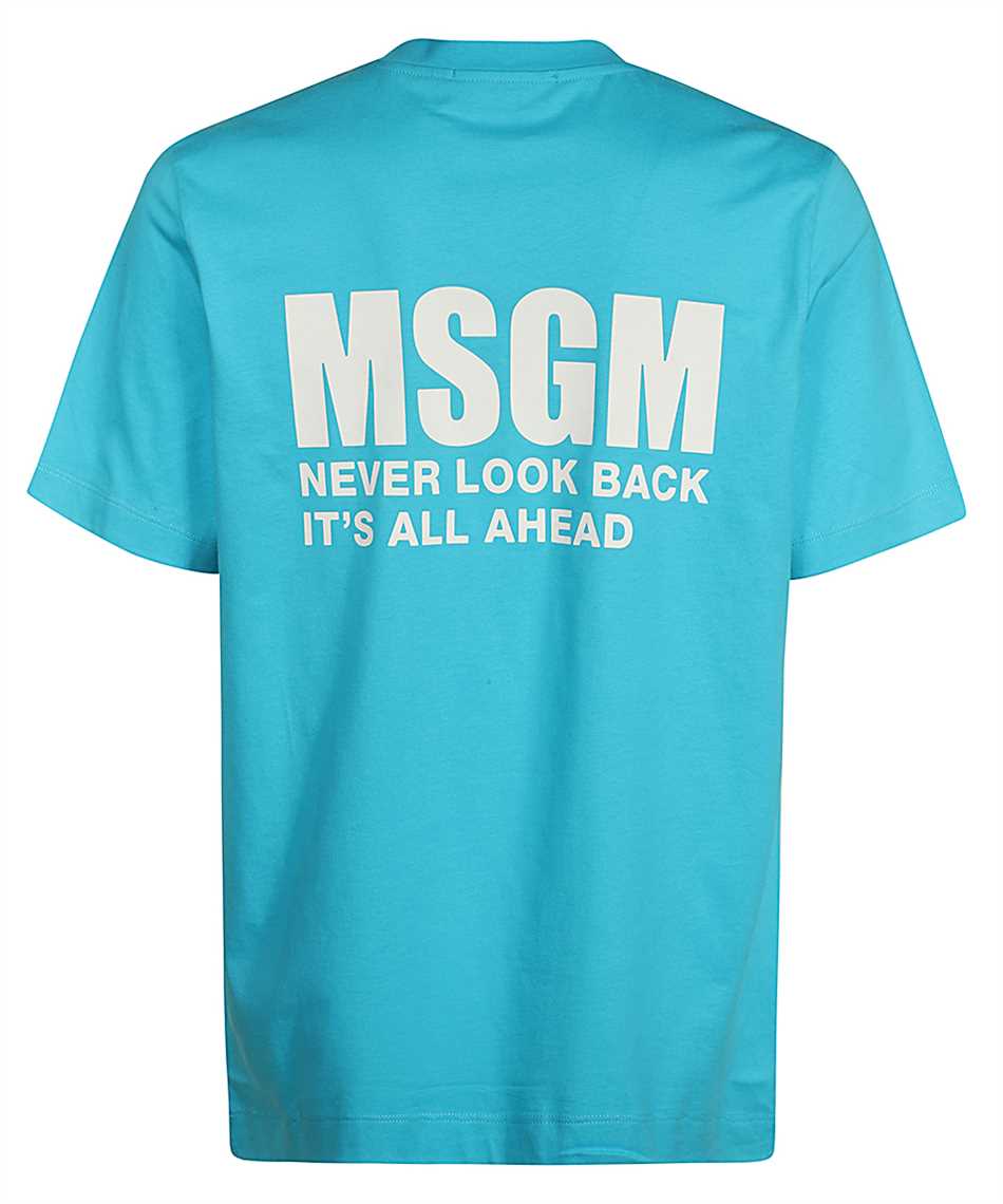 MSGM Cotton T-shirt Lichtblauw