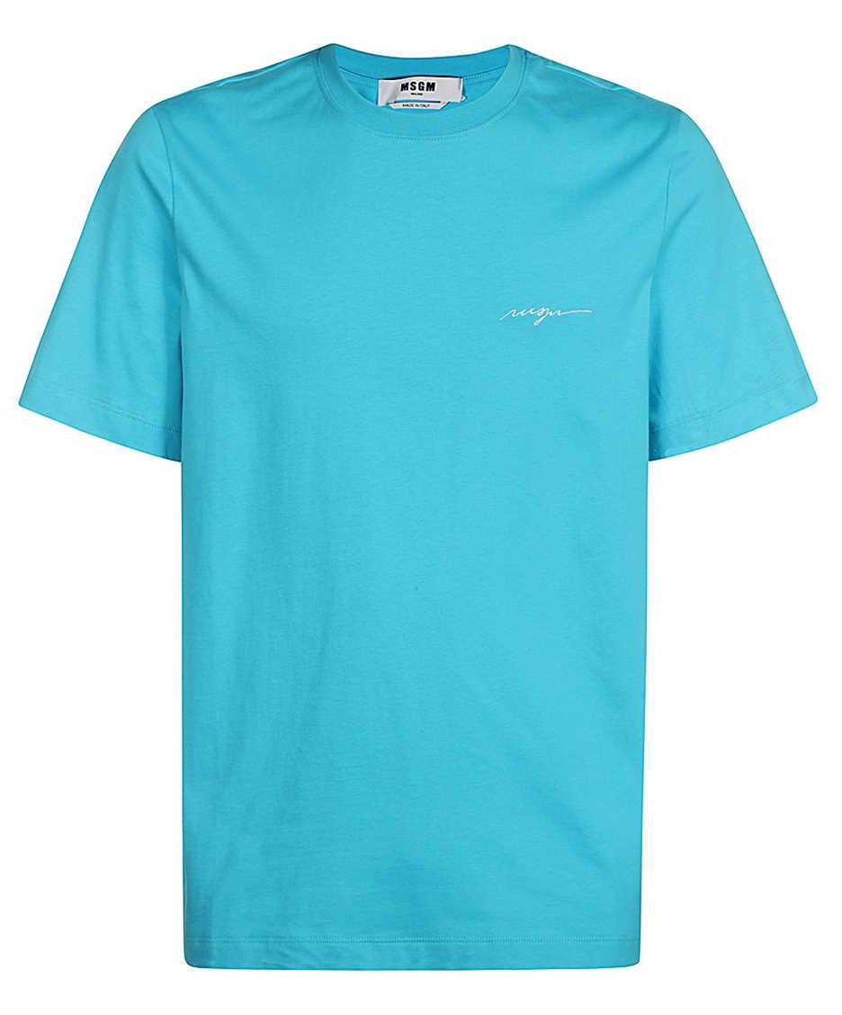 MSGM Cotton T-shirt Lichtblauw