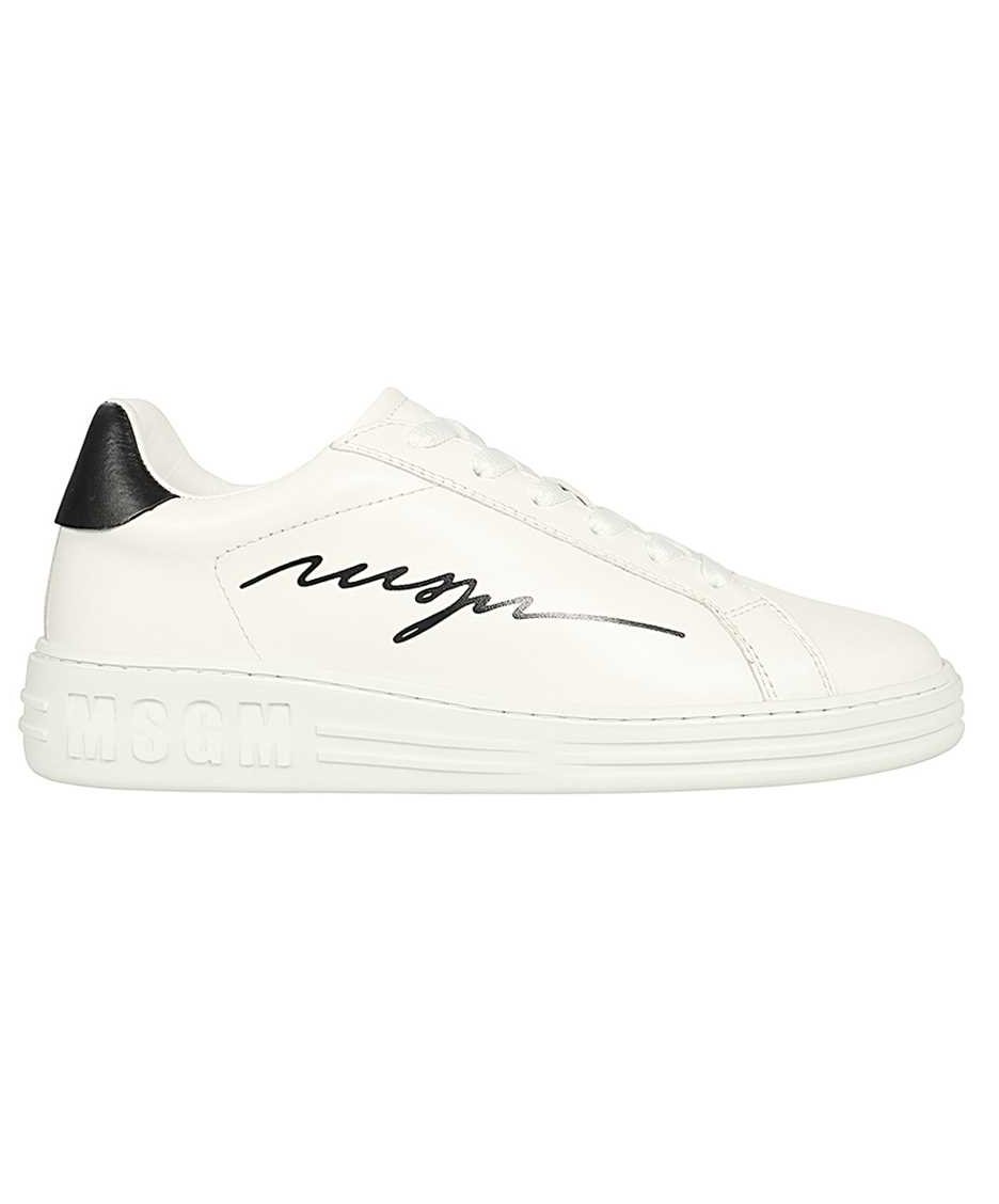MSGM Leather low-top sneakers Wit