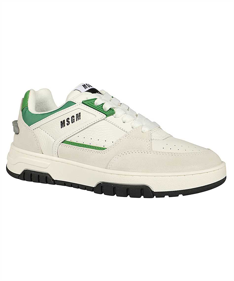 MSGM Leather low-top sneakers Wit