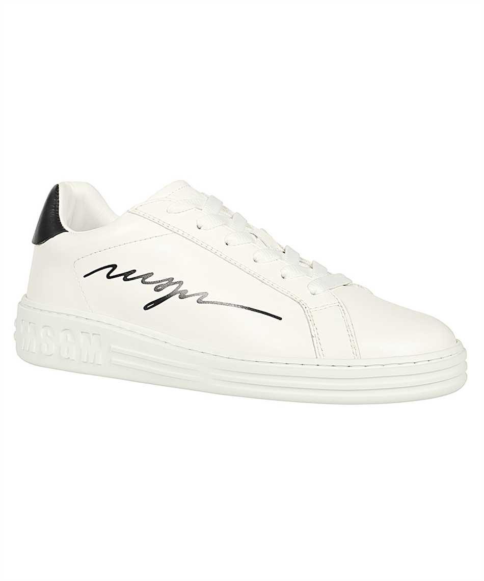 MSGM Leather low-top sneakers Wit