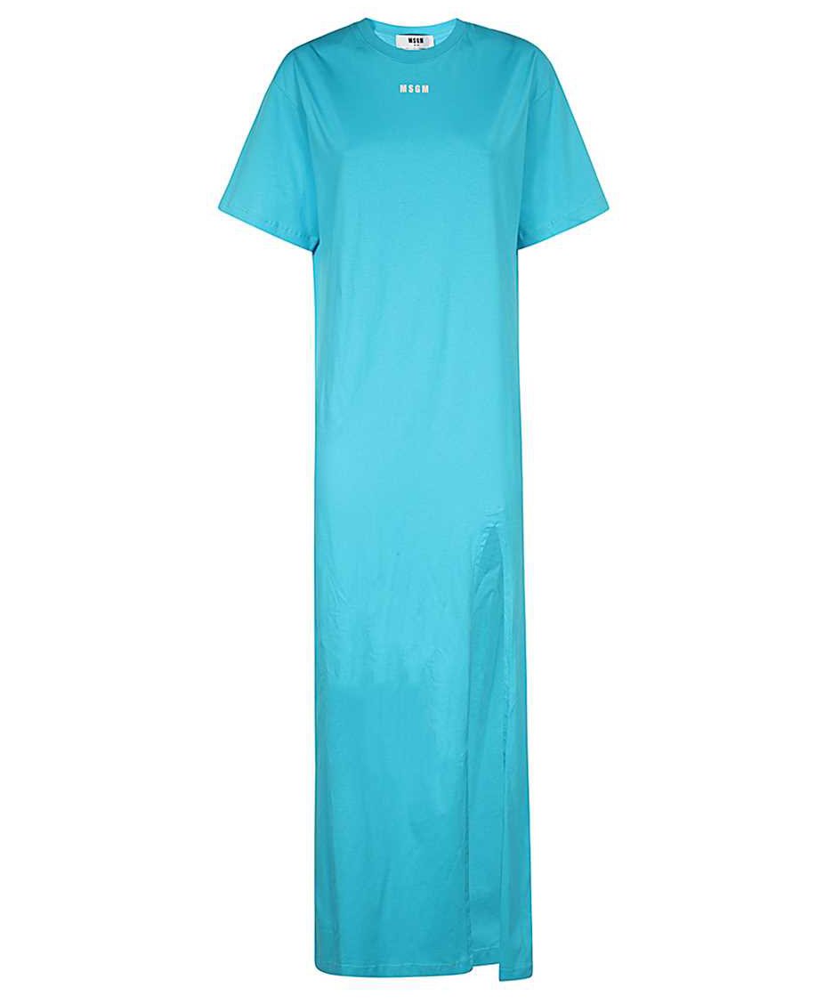 MSGM Cotton long dress Blauw