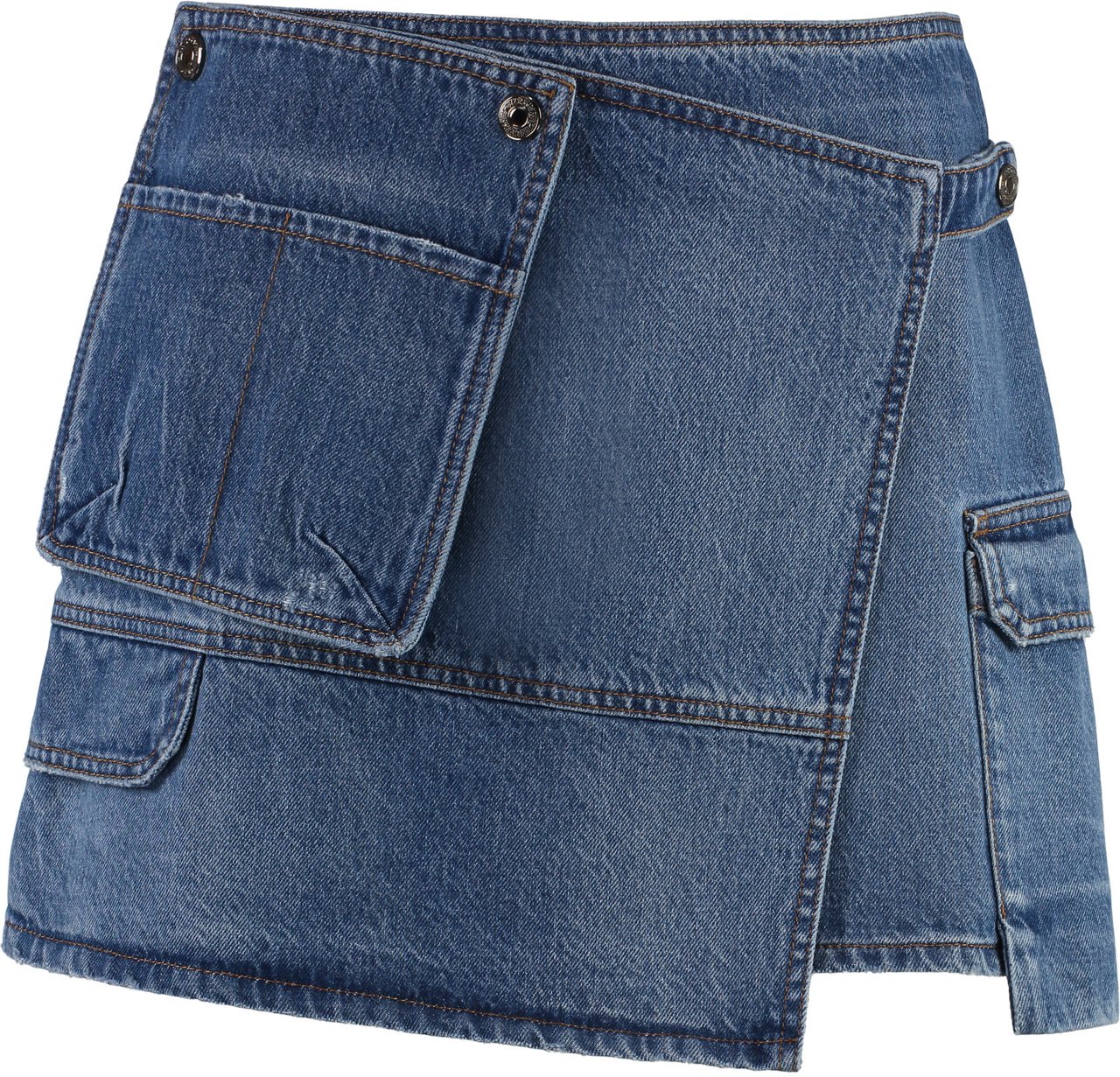 MSGM Denim mini skirt Blauw