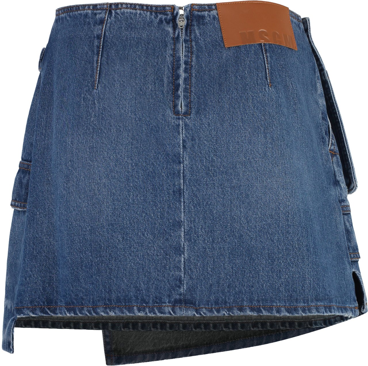 MSGM Denim mini skirt Blauw
