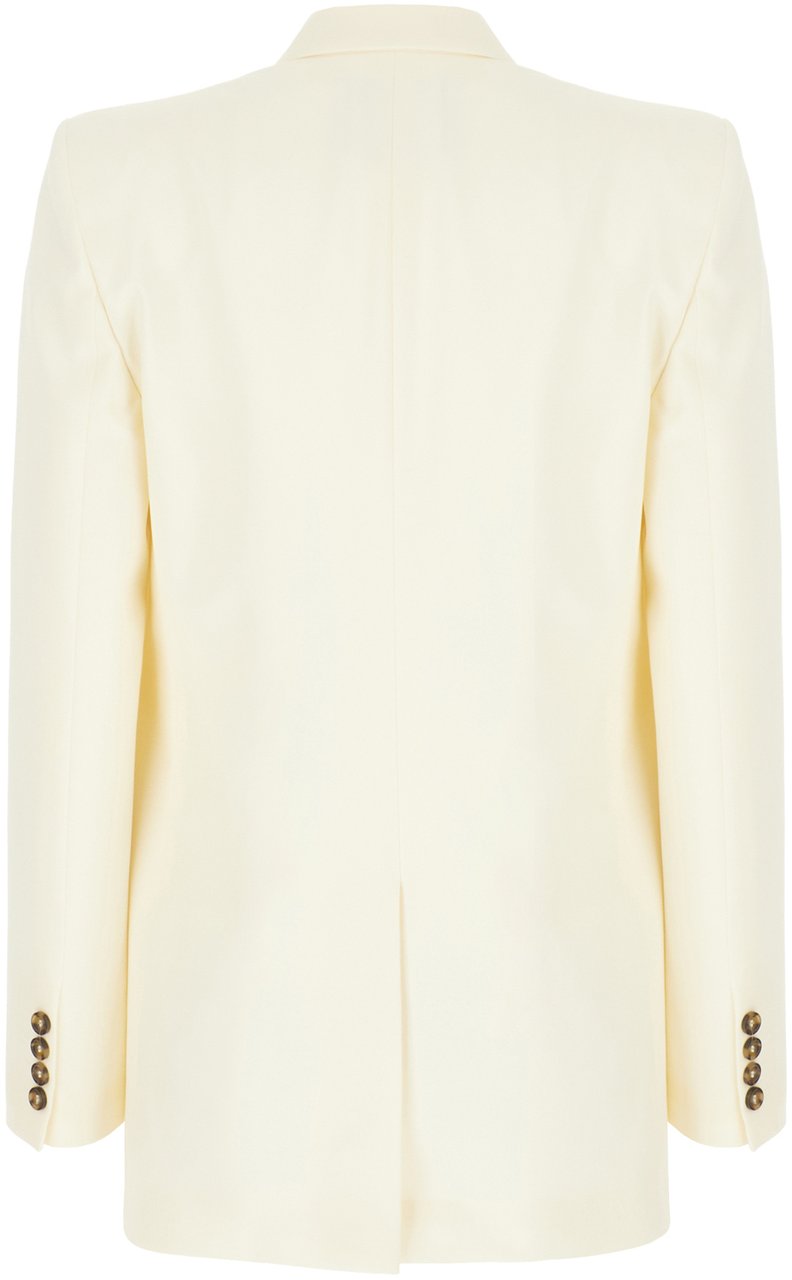 MSGM MSGM Ivory stretch wool blazer Geel