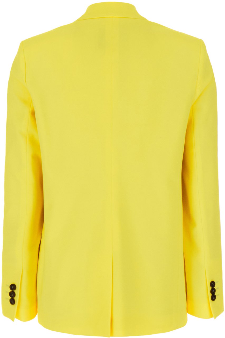 MSGM MSGM Yellow stretch cotton blazer Geel
